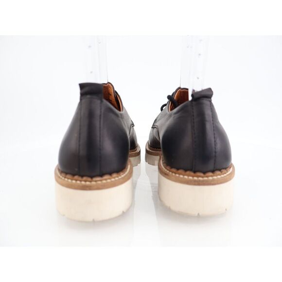Miz Mooz Wren Loafers Womens 38 7.5 / 8 Black Leather Platform Lug Sole Lace Up - Picture 8 of 11